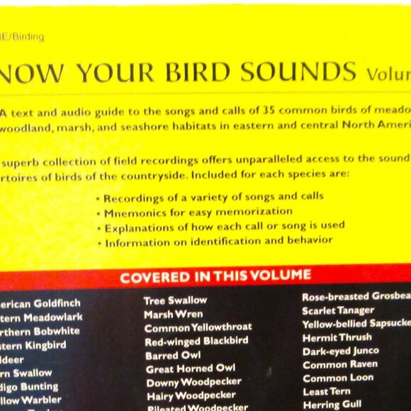 NWOT Know Your Bird Sounds Book Volume 2  Lang Elliott Audio CD Vol 2 - Picture 14 of 14